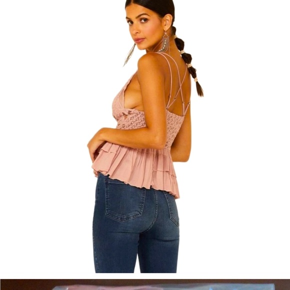 ❌SOLD❌Free People Adella Cami Top, New With Tags, Color: Mauve, Size: Large - Picture 7 of 9